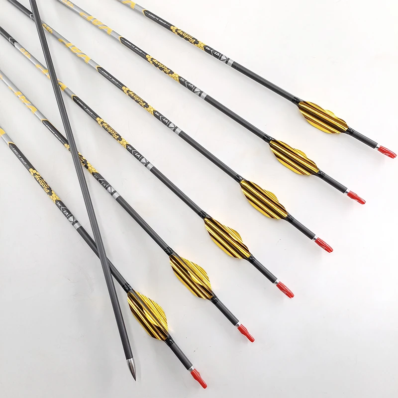 

Carbon Arrows ID4.2mm 1.8inch Spin Vanes Spine 350 400 450 500 600 700 800 900 Archery Compound Recurve Bow Hunting 12PCS