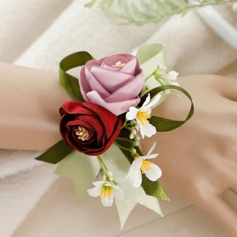 Corsage de poignet à volants en dentelle florale pour la mariée, robe chemisiers de printemps, manches parfaites, photographie de fille