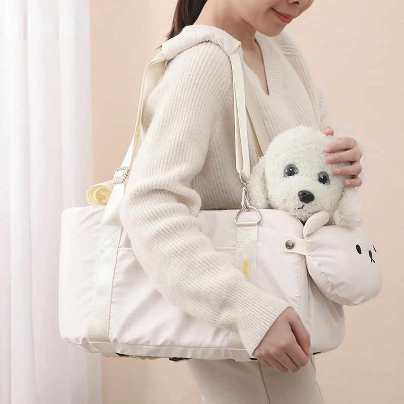 Dog Car Seat Cat Carrier Booster Seat on Armrest Travel Bags for Cats Dogs with Easy Carrying Strap Travel Car Carrier