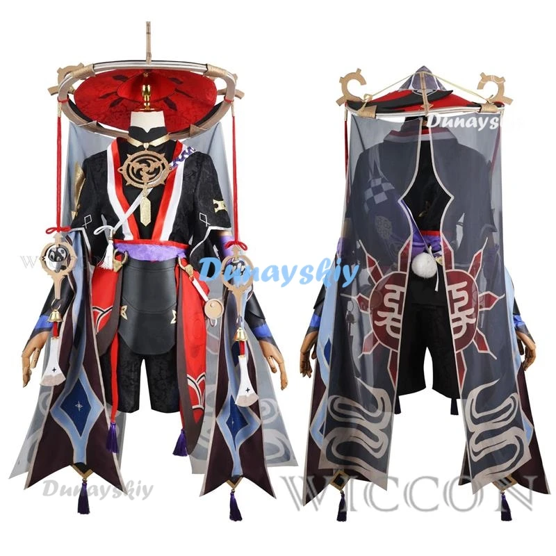 game Genshin Impact Scaramouche Cosplay Genshin Impact Costume Wanderer Wig Shoe Set Anime Halloween Party Cosplay Uniform