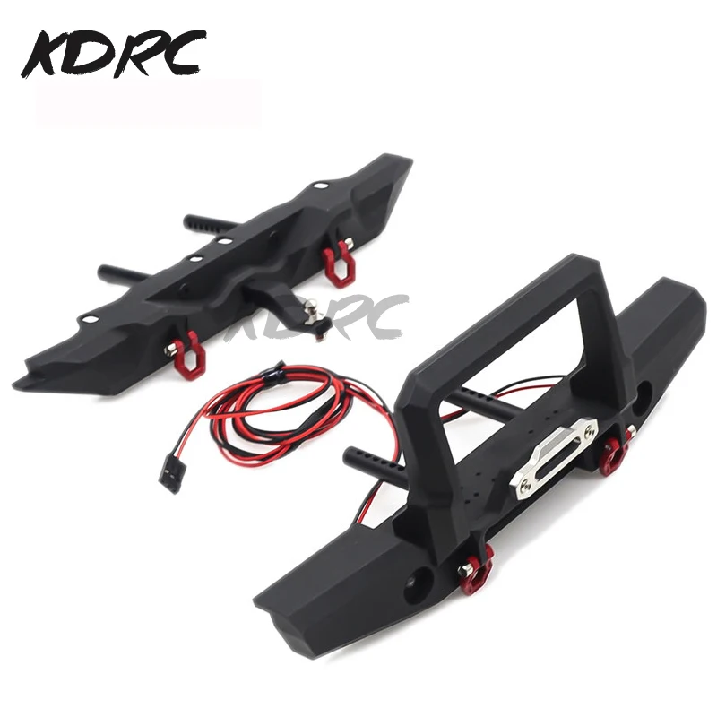 

RC Car Metal Front Bumper with LED Light And Rear Bumper Upgrade Parts for 1/10 RC Crawler TRX-4 TRX-4 Axial SCX10