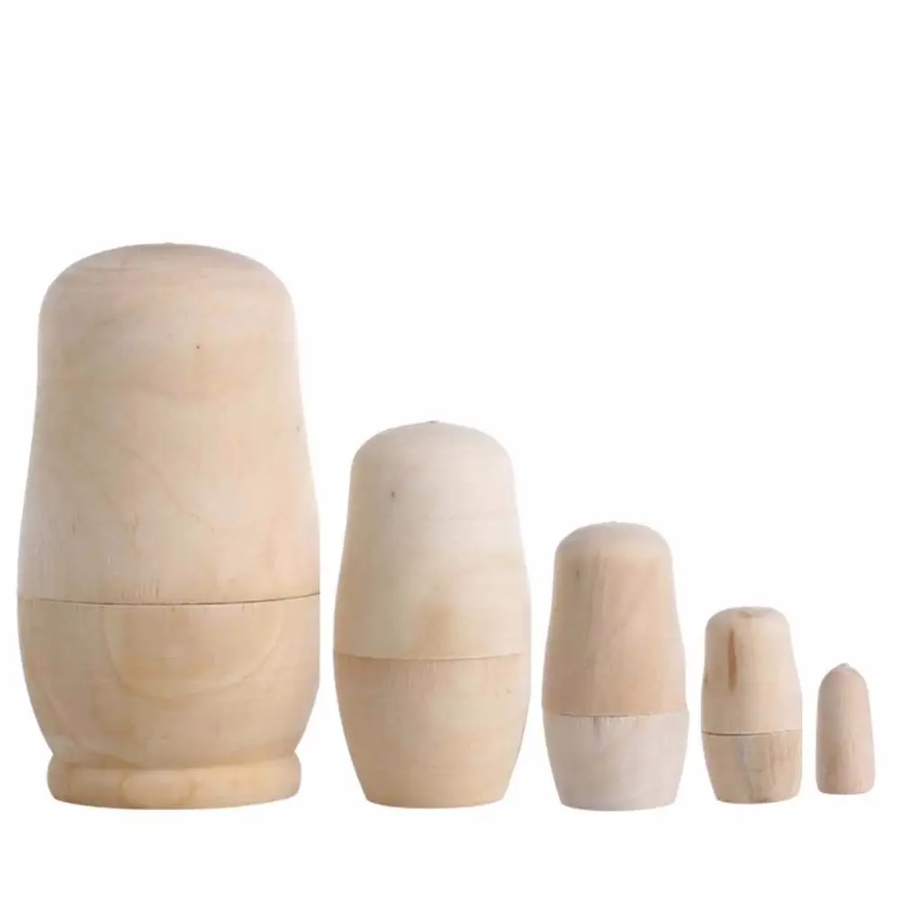 

Office DIY Paint Skill Training Home Decoration Blank Wooden Embryos Russian Nesting Dolls Matryoshka Doll Matrioska Dolls