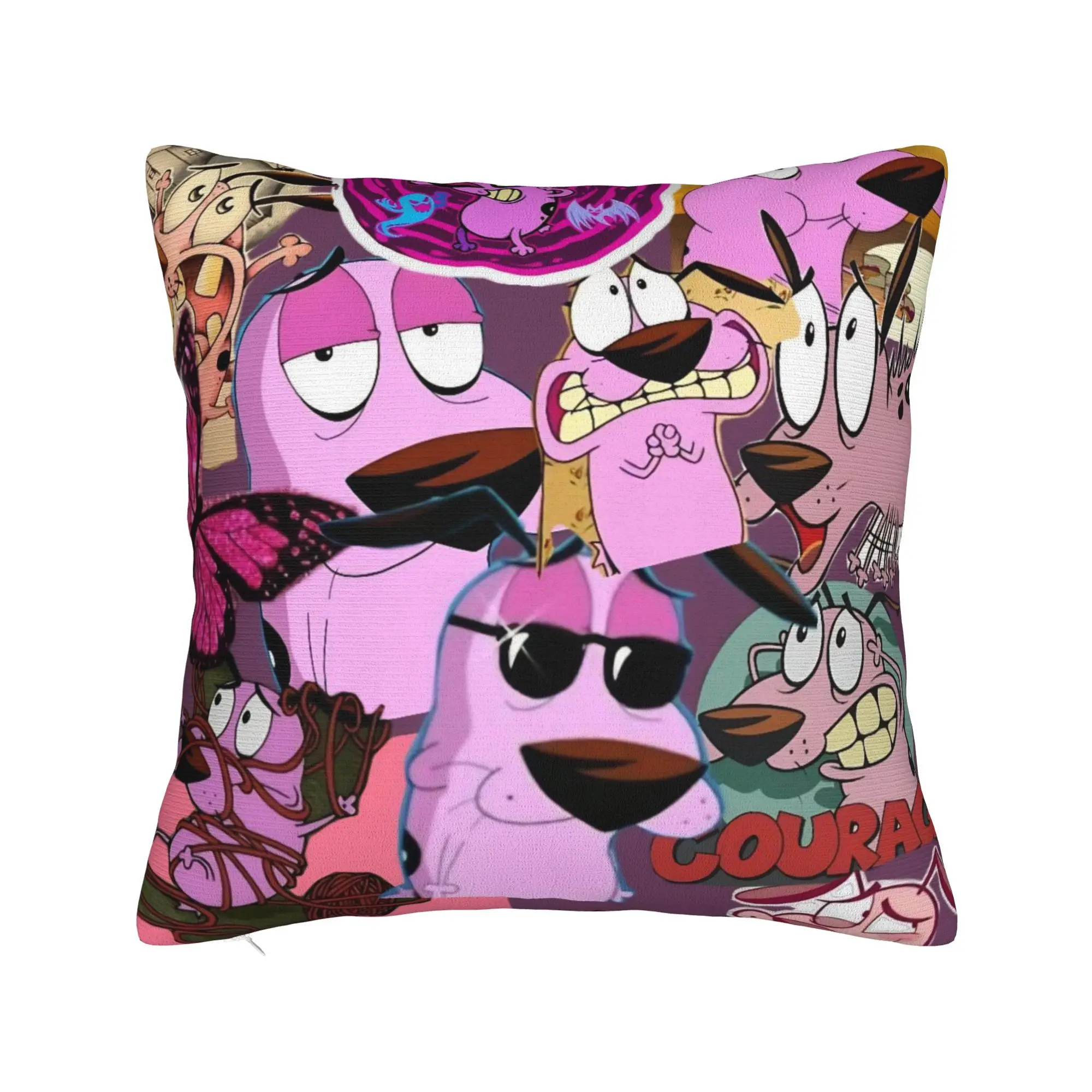 Courage the Cowardly Dog-D Pillowcase Accessories Printed Cushion Cover Decorations  Pillow Case Cover Bed Multiple Sizes
