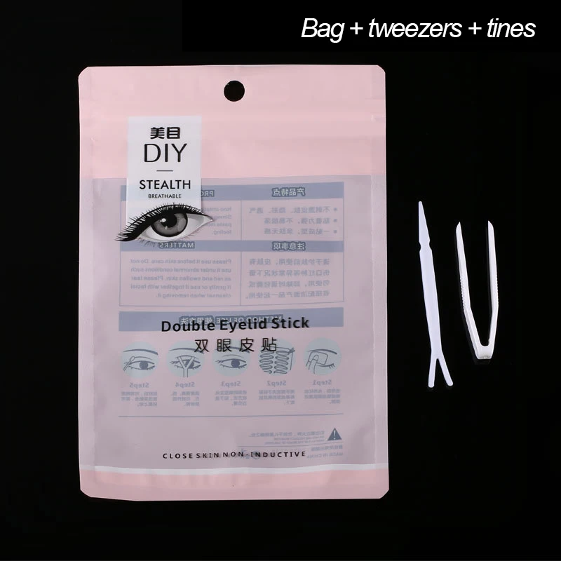 Invisible Double Eyelid Sticker Rose Gold Mesh Pattern Invisible Self-adhesive Eyelid Sticker Eyelid Tool Eye Makeup Tools