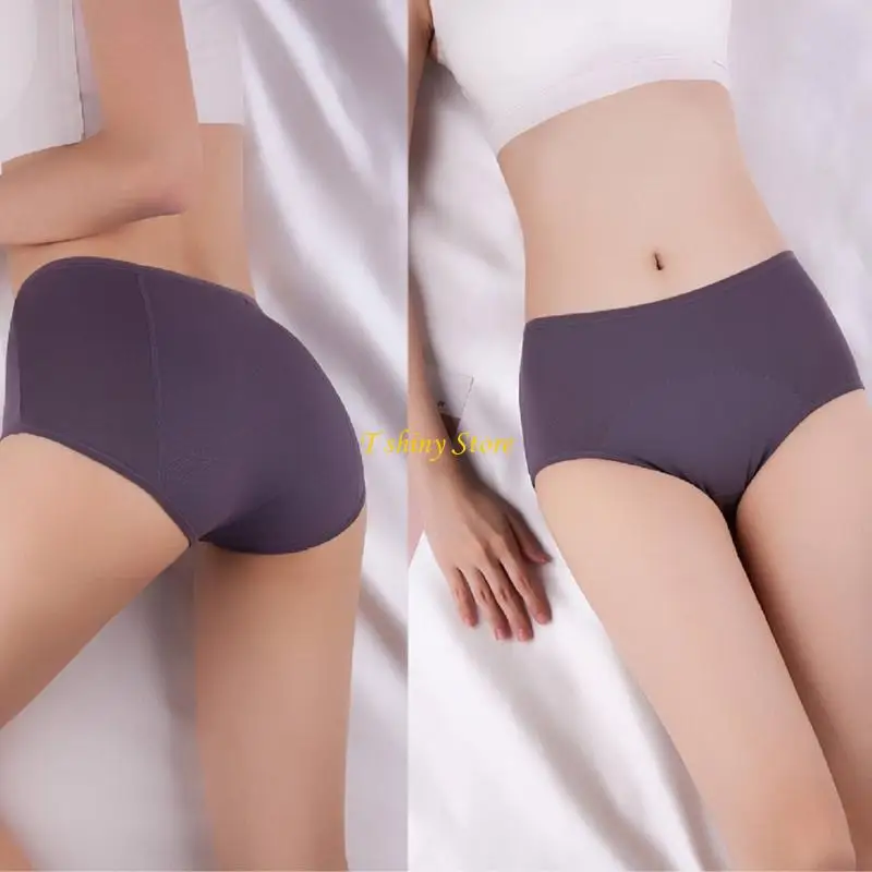 N58F Comfortable Ladies Underwear Full Coverage Period Panties with Moisture Wicking Fabric and Leakproof Design for Comfort