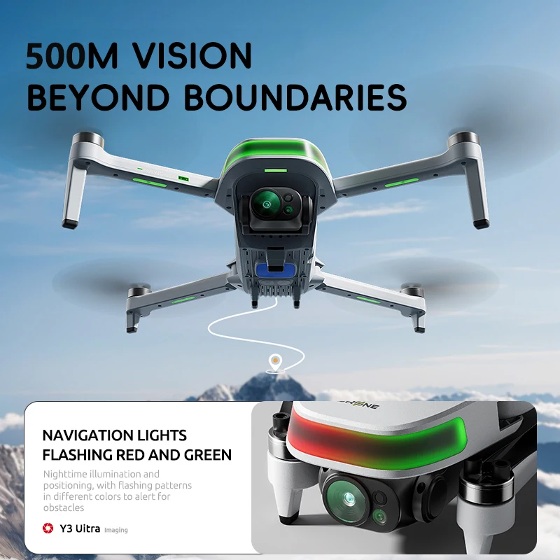 Y3 Uitra Drone 1080P HD Camera WIFI GPS Evitamento Ostacoli Touch Screen FPV Brushless EIS Elettronico RC Quadcopter Giocattolo P31 Drone