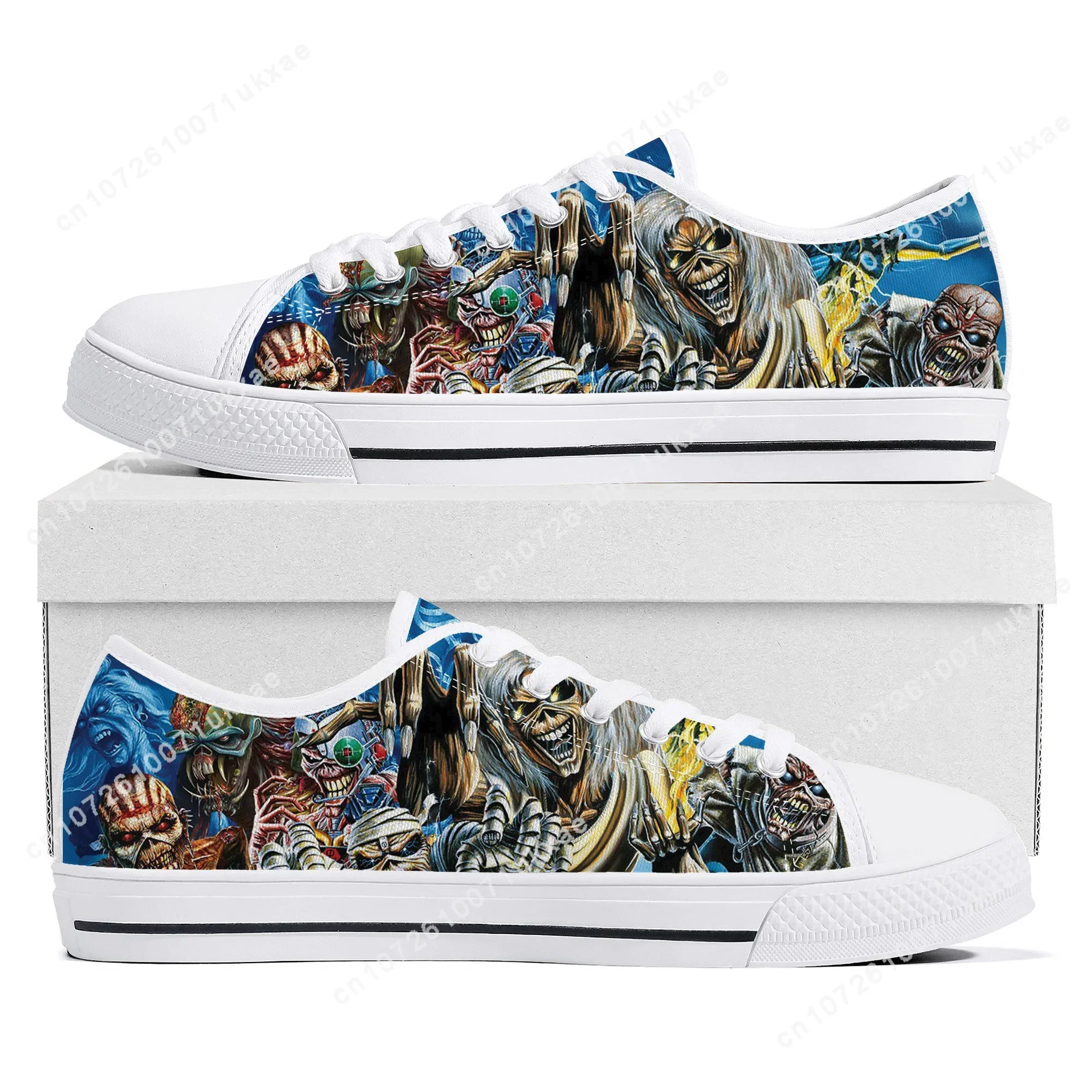 Maidens Heavy Metal Rock Band Singer Music Iron Low Top Sneakers Mens Womens Teenager Canvas Sneaker Casual Shoes Customize Shoe