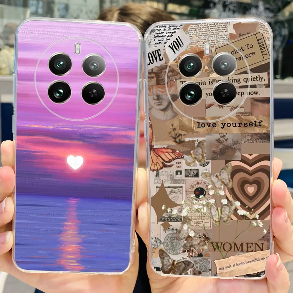 For Realme 12 Pro Plus Case RMX3840 Luxury Painted Cover Soft Silicone Phone Cases For Realme 12 Pro Realme12 Pro+ Fundas Bumper