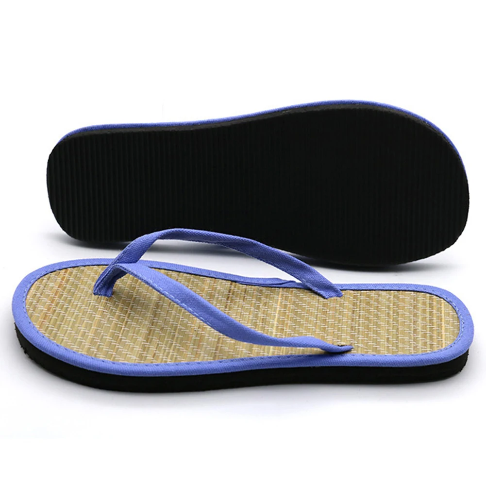 Breathable Summer Sandals,Rattan Sandals For Home/Outdoor Wear,Unisex Summer Flat Bottomed Straw Mat Slippers,For Casual Walk - view 5