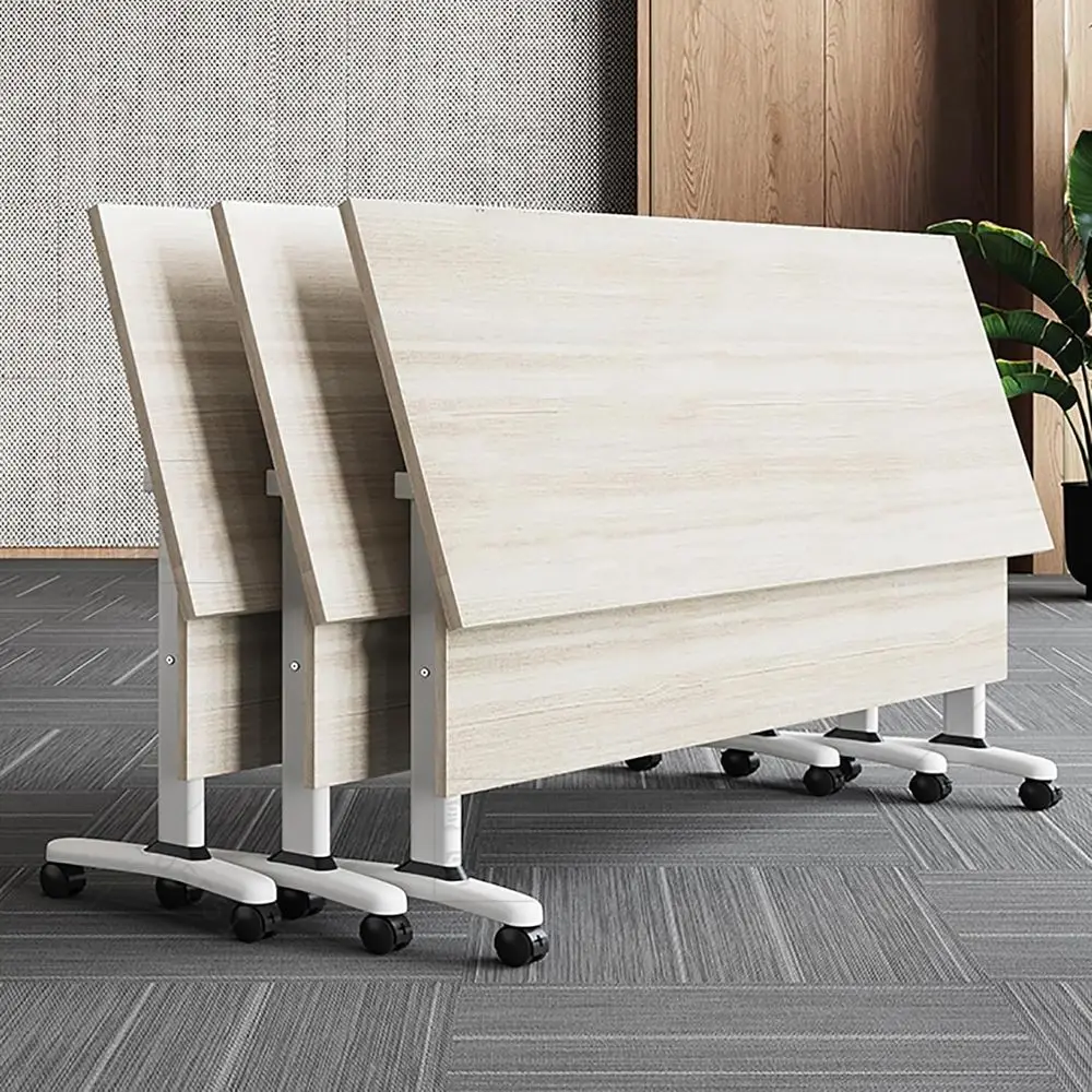 

Adjustable Height Mobile Training Table with Edge Lip and Locking Casters for Office, Conference, and Educational Spaces