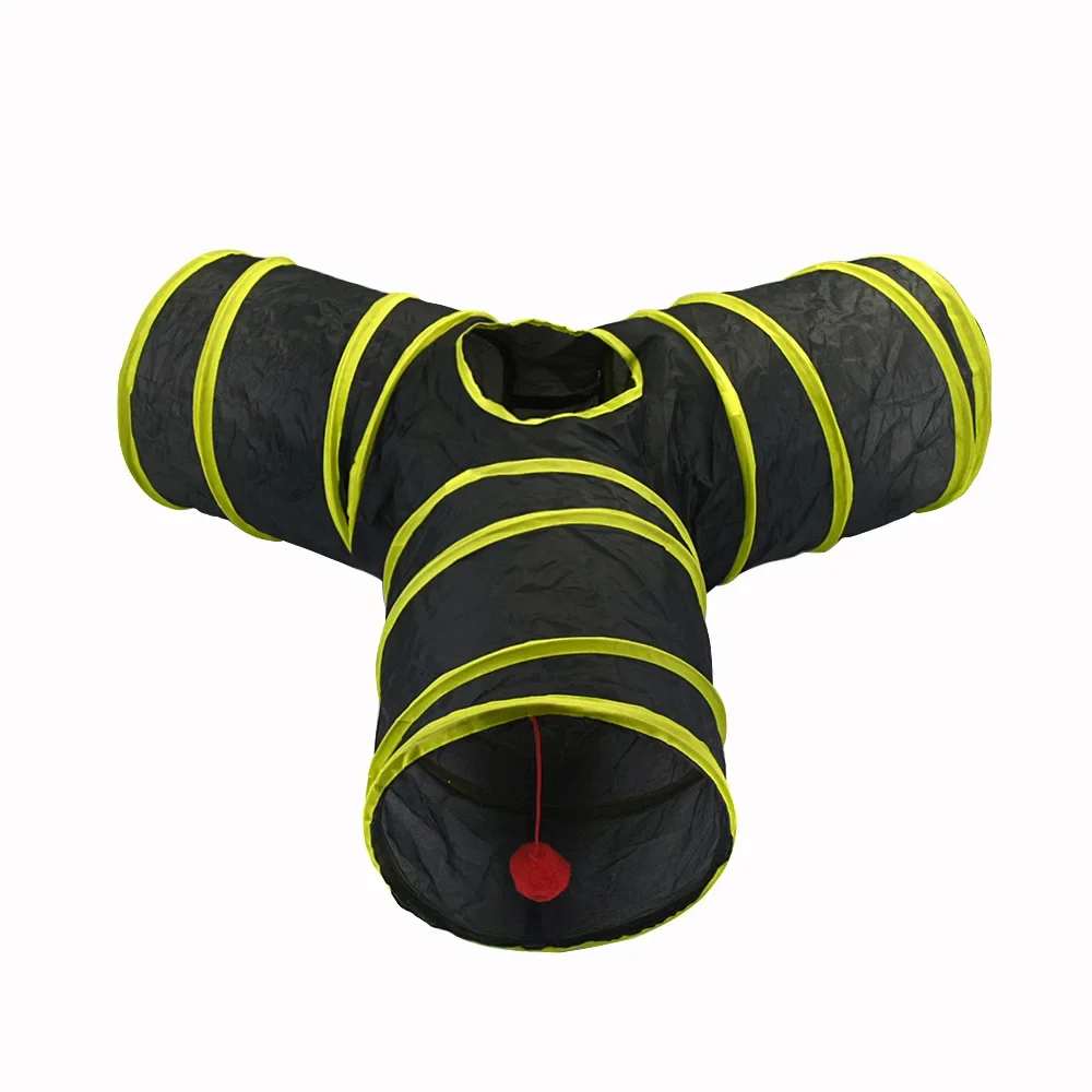 Yellow Cat Channel Cat Tunnel Runway Cat Drill Through Rolling Ground Dragon Cat Channel Pet Cat Toy Supplies