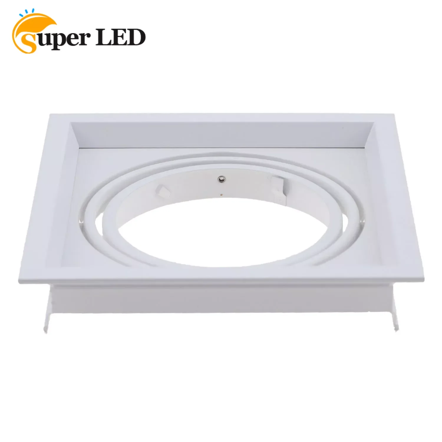 GU10 tondo quadrato bianco nero alluminio ferro LED Downlight raccordi Frame155mm ritaglio rotondo