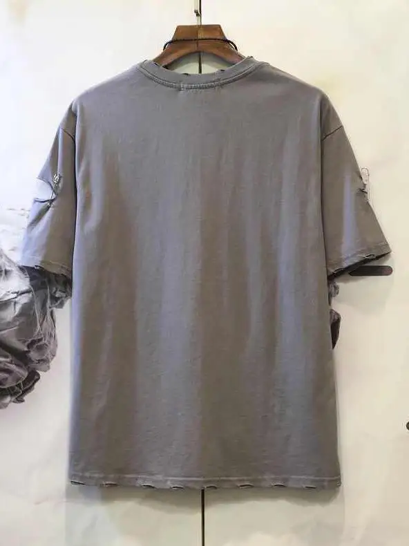 Modisches, großes, trendiges Lochmuster-T-Shirt für Herren und Damen – Sommerliches, lässiges und bequemes Oberteil