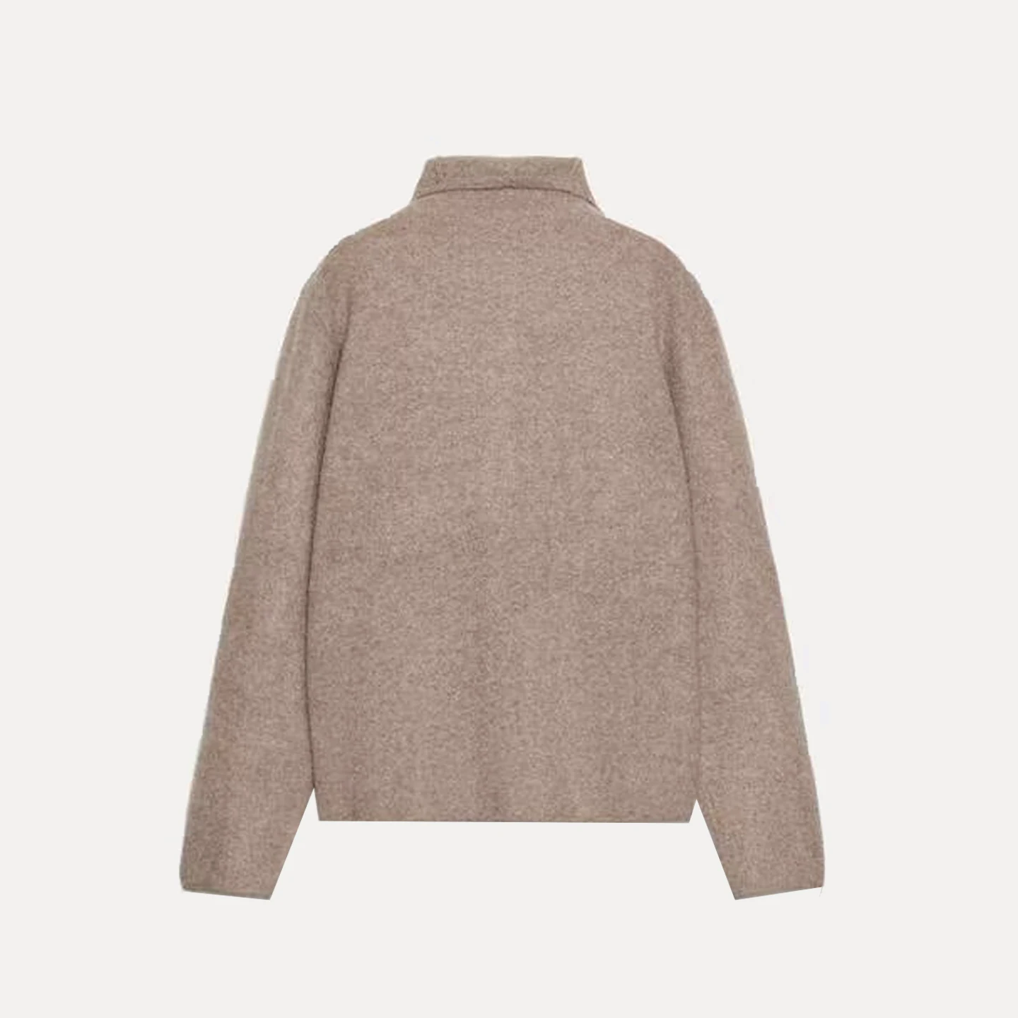 Casual Chic Long Sve High Collar Single Button Jaet New Autumn 2025 Women's Simple Sle Knitted Sweater Coat Z