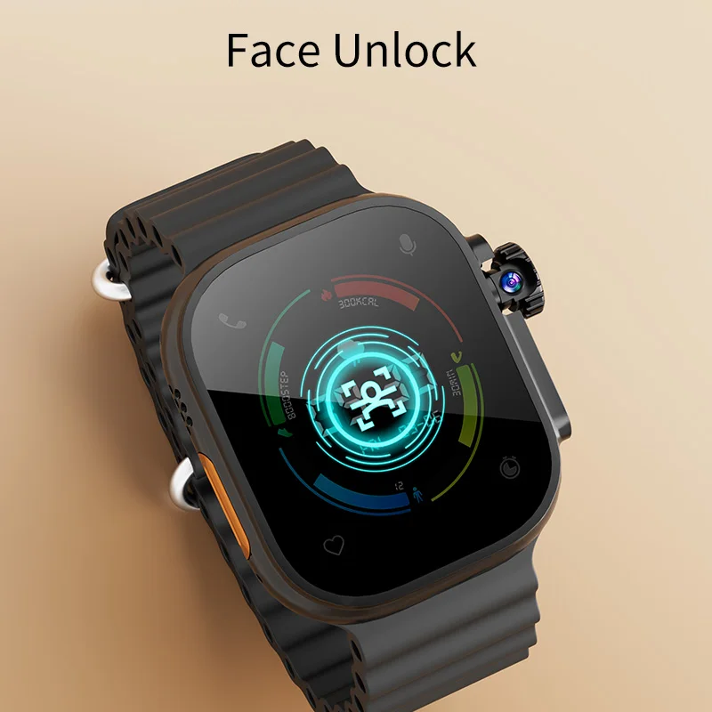 DW100 Ultra Smartwatch 4G/5G AMOLED Smartwatch with Rotating Camera 8GB+128GB GPS/WiFi/NFC/SIM Android 8.1 Sport Watch