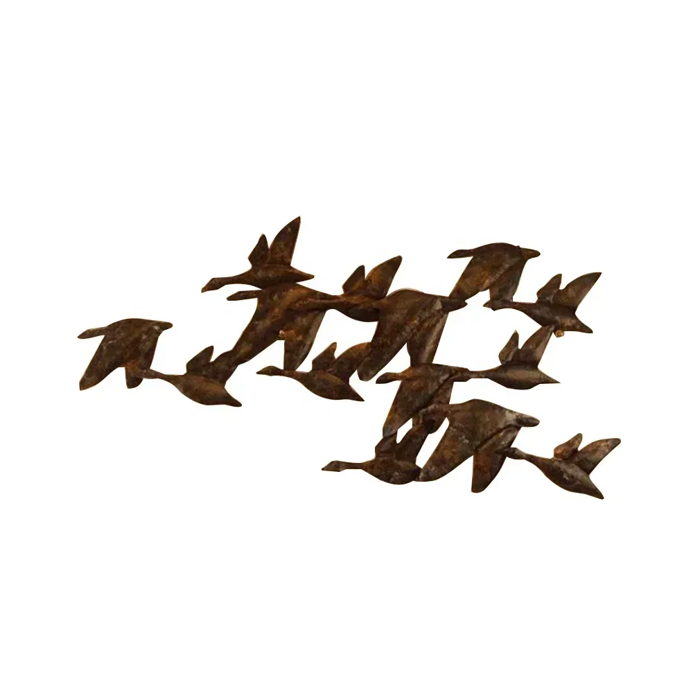 

Metal Iron Flying birds hanging wall art sculpture for decor