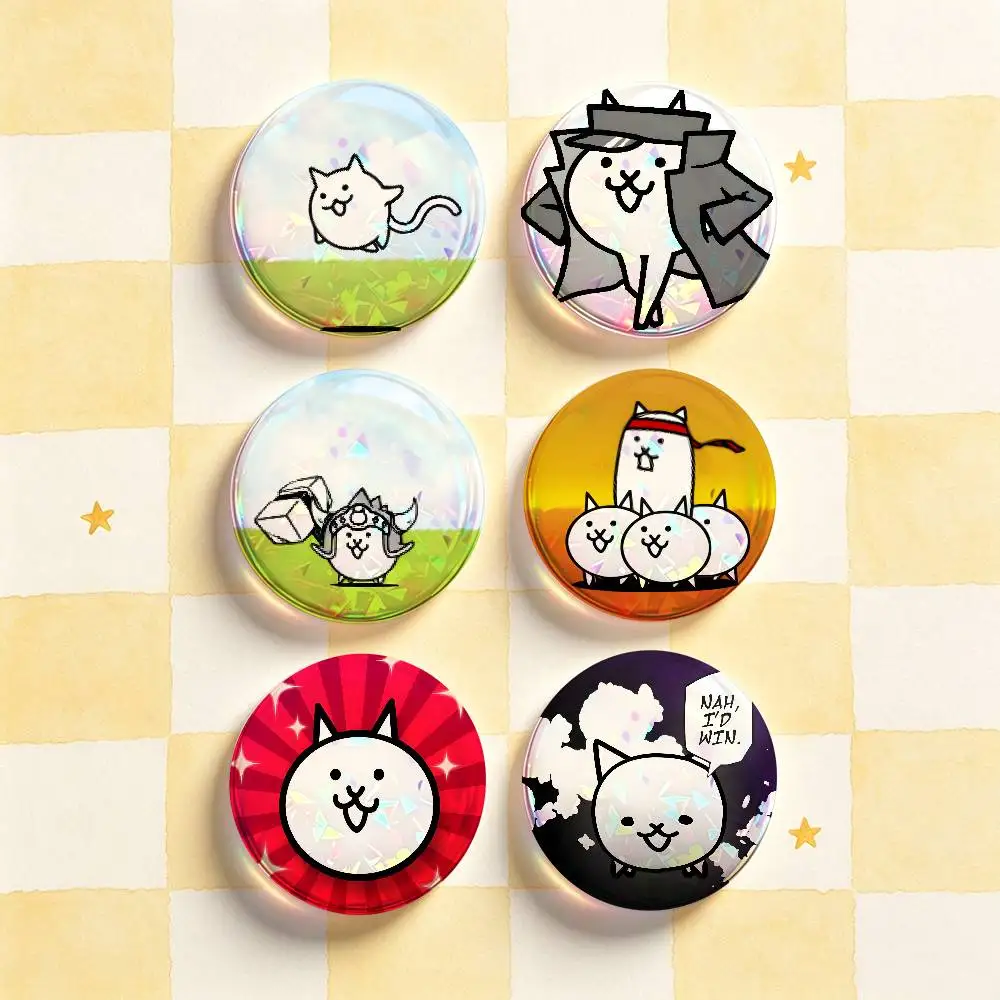 T-The Battle Cats Badges 25 32 44 58 75 mm Round Customizable Wholesale Fan goods Self-made fan freebies