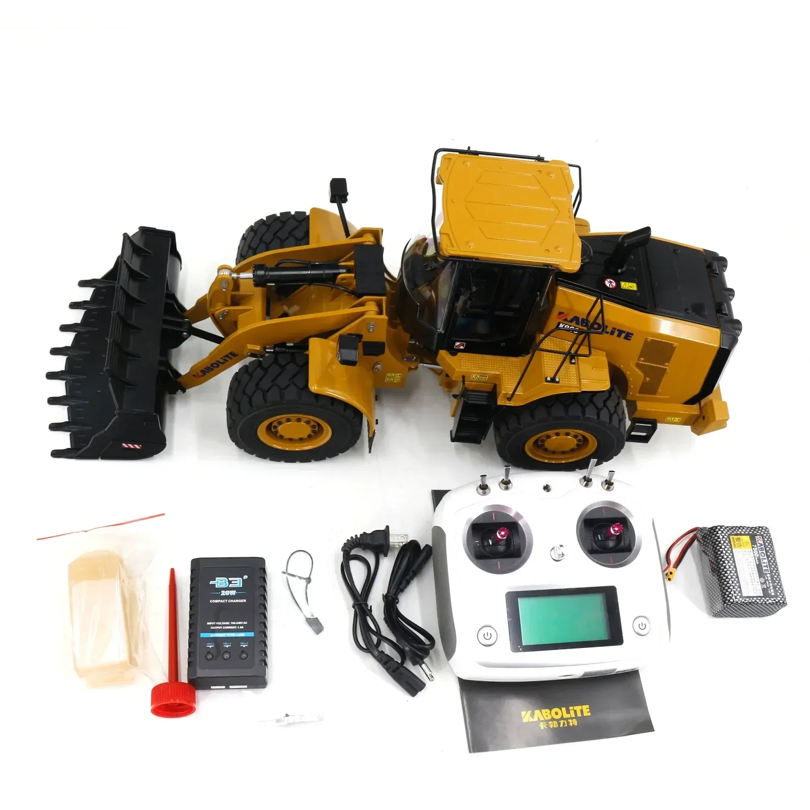 Huina Kabulite K966 Hydraulic All Alloy 1:16 Remote Control Multi-channel Bulldozer Large Engineering Vehicle Model Toys Gift