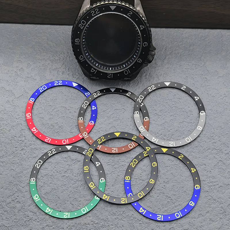 38mm*31.5mm GMT Style Flat Bezel NH35 Case Ring Fits SKX007 SKX009 SRPD Case NH36 NH35 Movement Men's Diving Watch Bezel Replace - view 2