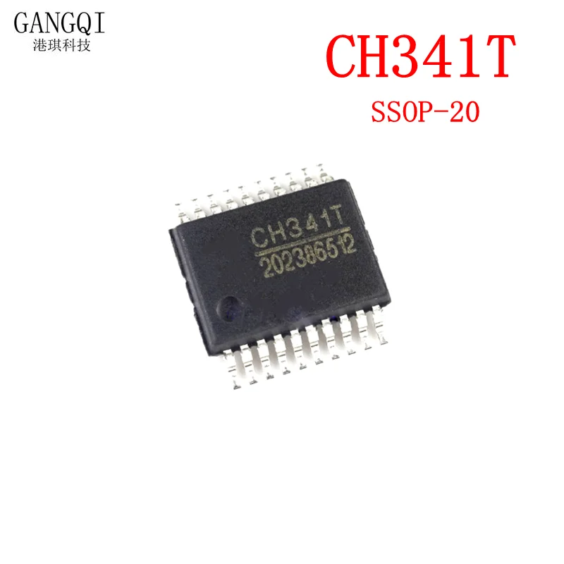 5Pcs/Lot  CH340T CH341T CH345T SSOP-20 USB Interface Chip, Serial Port Chip