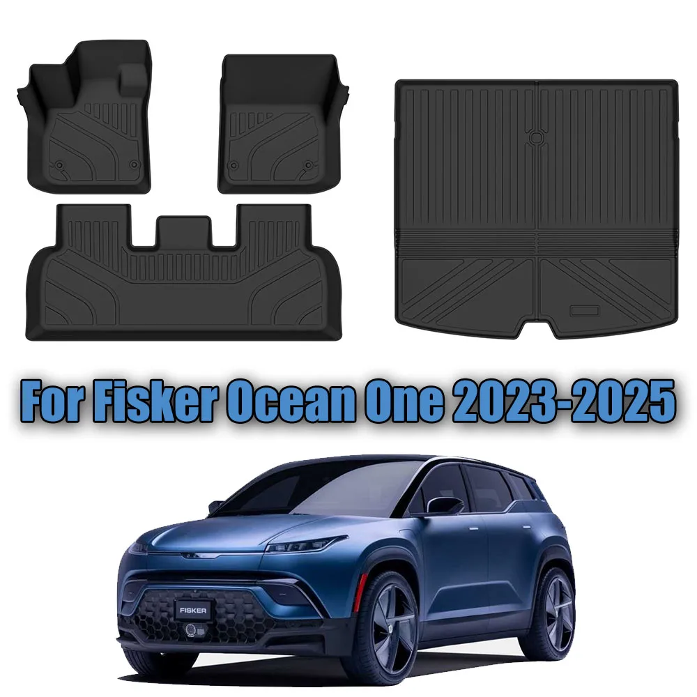 

Floor Mats Fit for Fisker Ocean One 2023-2025 2 Rows Full and Cargo Liner TPE All Weather Protection Car Floor Liners