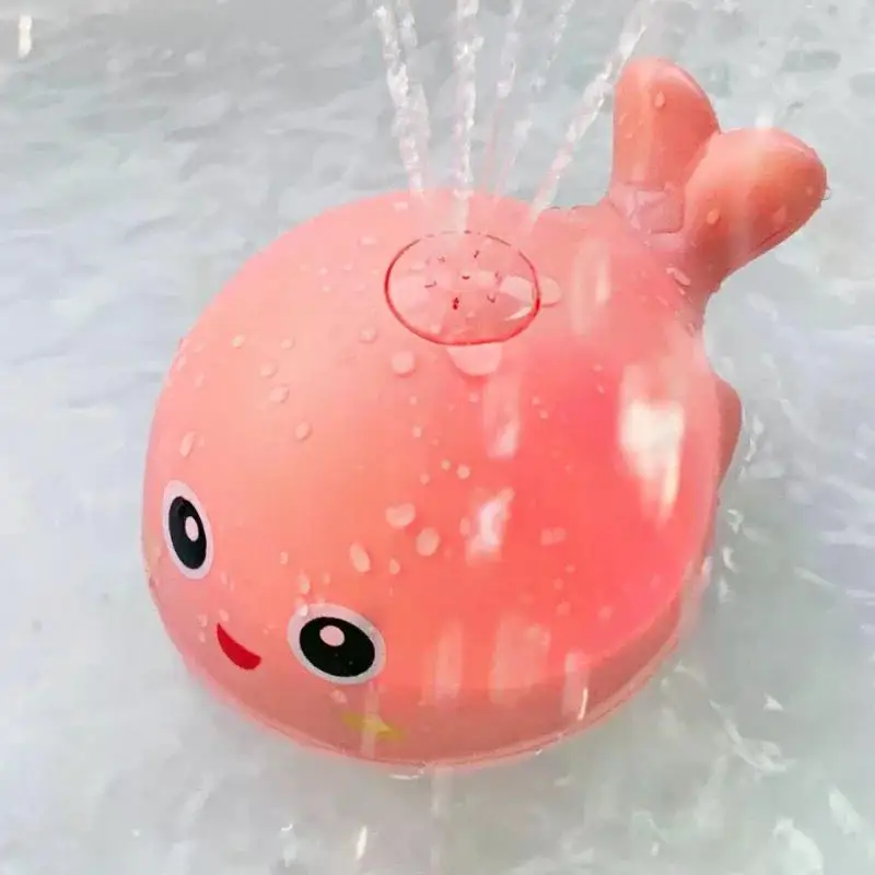 Baby Bath Toys Spray Water Shower Bathing Toys for Kids Electric Whale Bath Ball with Light Music LED Light Toys Bathtub Toy