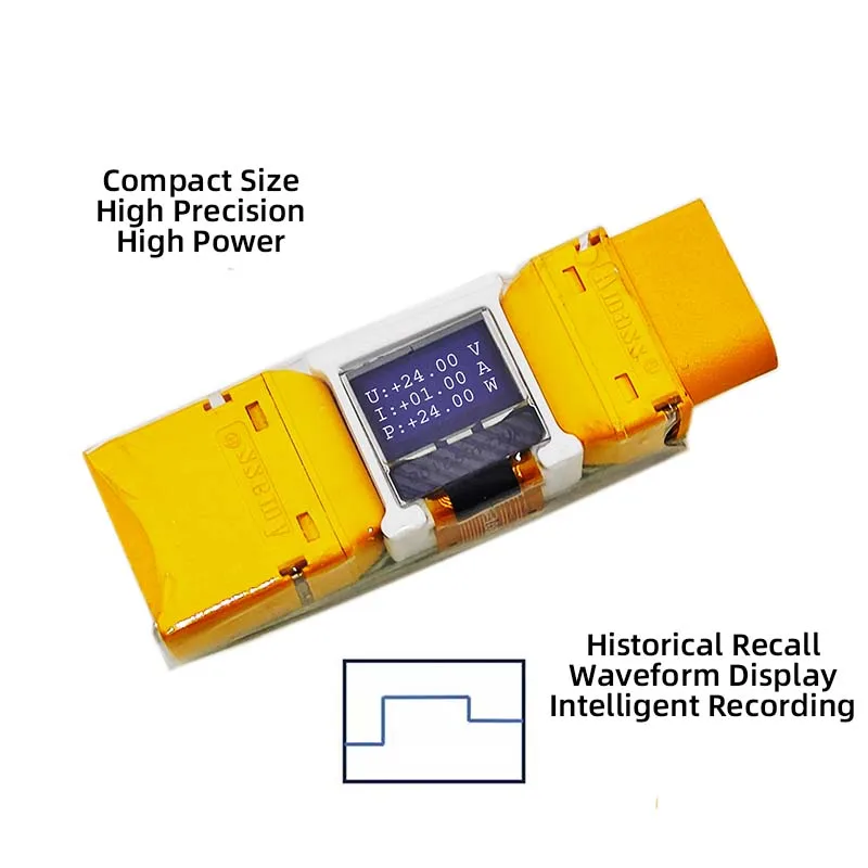 

Миниатюрный двунаправленный измеритель мощности XT60: дисплей напряжения и тока литиевых аккумуляторов, измеряет 60В/15А, компактный и практичный
