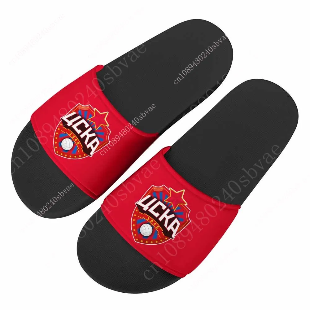 

ВК ЦСКА Москва VC CSKA Moscow Volleyball Sandals Slippers Water Shoes Men Women Teenagers Children Sandal Custom Made Slipper