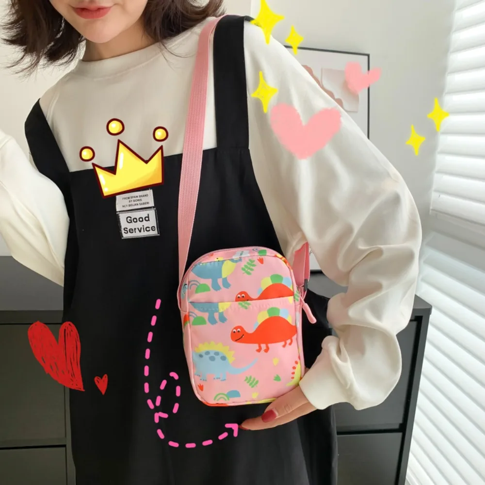 Fashion Canvas Dinosaur Shoulder Bags Cute Cartoon Messenger Bag Waist Pack Girl Boy