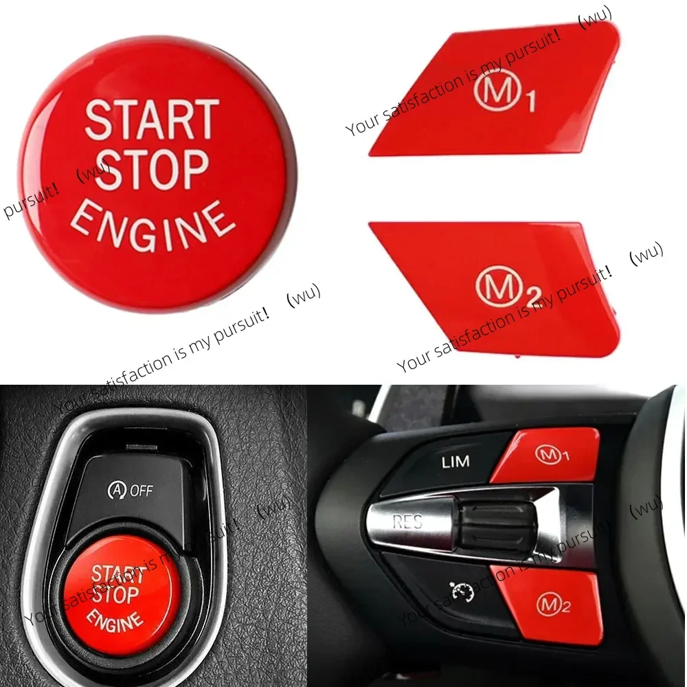 

3Pcs Switch START Stop Engine Button Steering Wheel For BMW M1 F87 M2 F80 M3 F82 M4 M5 M6 F85 X5M F86 X6M Car Accessories