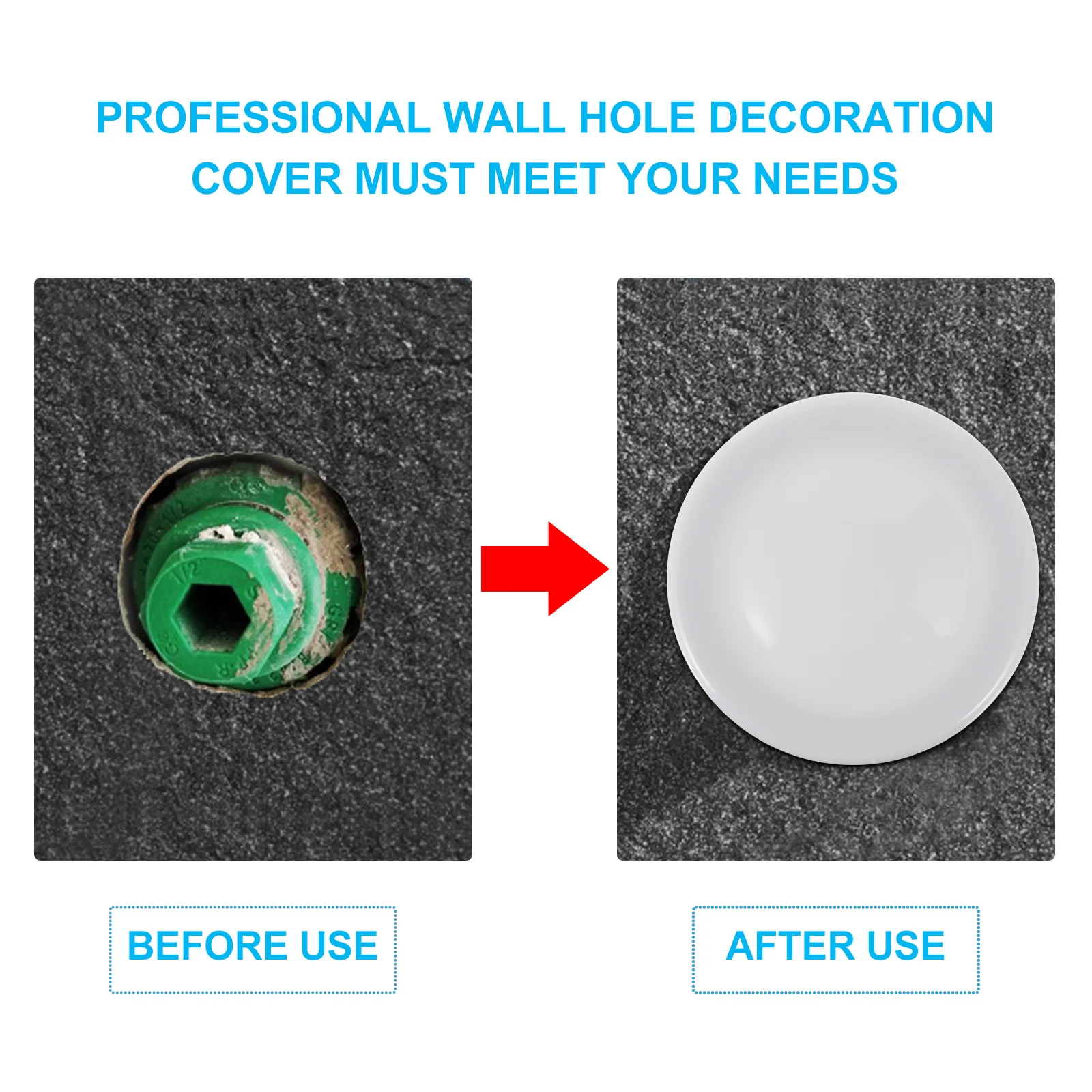 

4pcs Wall Hole Cover Pipeline Accessory Decorative Pipe Covers For Wall Water Accessory Reserved Hole Cover Plate Rustproof