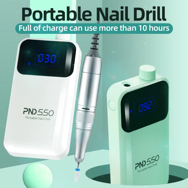 Profesional Cordless Rechargeable Electric Nail Drill Portable Nail Art Drill Machine 30000 rpm Nail Sander Gel Polish Remover