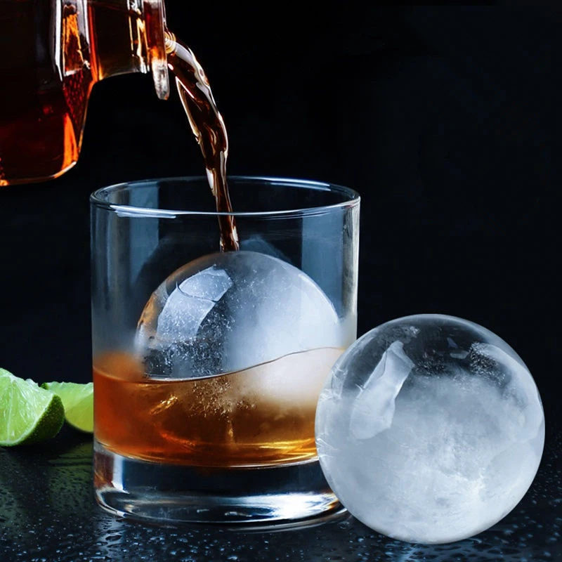 Bar Whisky Ice Ball Mould Maker Silicone Ice Box Large Spherical Frozen Ice Cube Mold