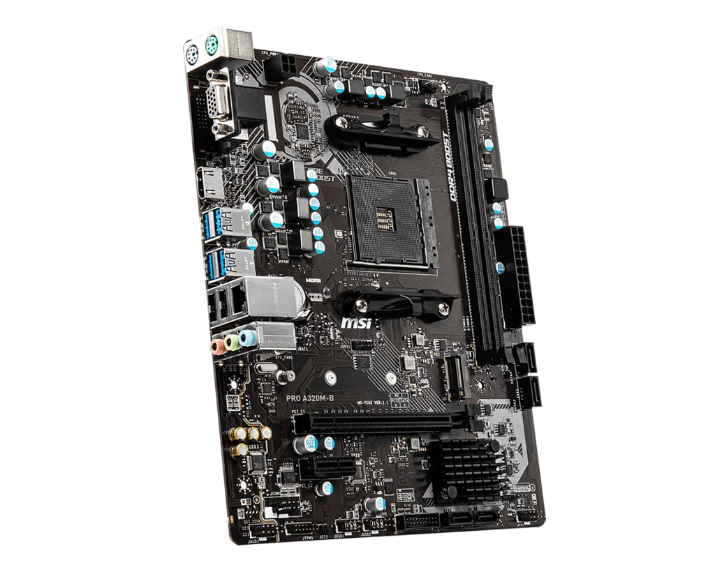 MSI  PRO A320M-B AMD A320 Motherboard AM4 2xDDR4 SO-DIMM support Ryzen 3 3200G 3000G 2400G 2200GE A6-9550 cpu