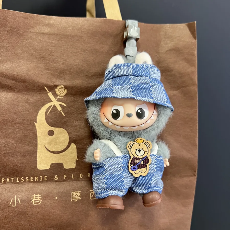 새로운 미니 플러시 인형 의상 액세서리 한국 Kpop Exo 15-17cm 라부부 아이돌 작업복 세트 의류 선물