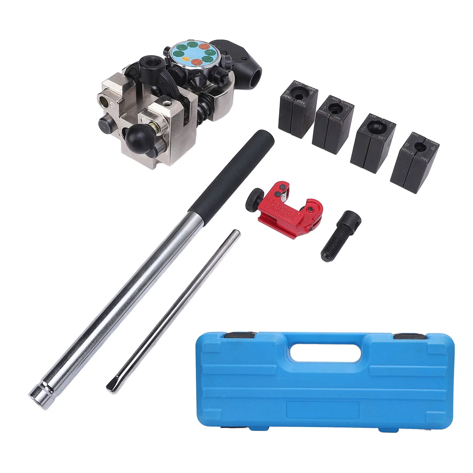 

Инструмент для развальцовки тормозных трубок, набор инструментов с одинарным двойным пузырьком, 45 градусов, герметичный, эффективный для трубок 3/16 дюймов, 1/4 дюйма, 5/16 дюйма, 3/8 дюйма