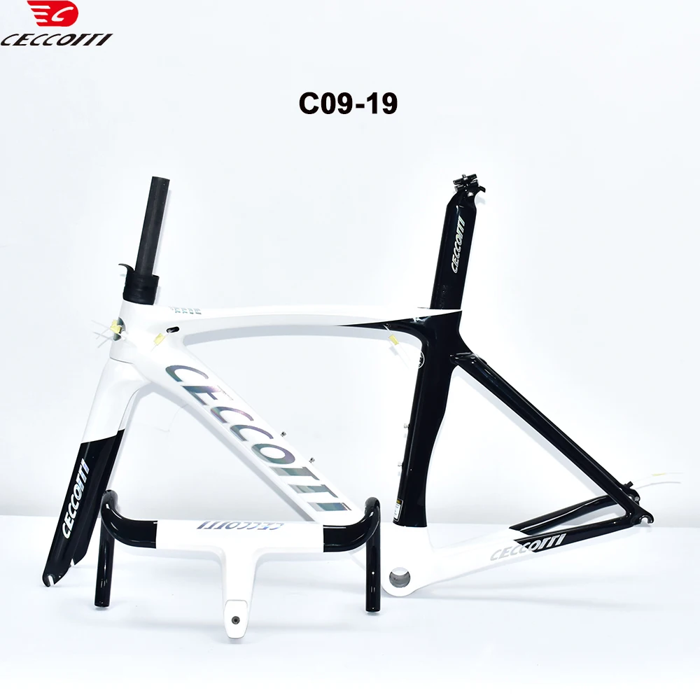 Ceccotti Factory Road Bike Frame fit Max 700*28C tires V Brake Bicycle Frameset available size 49-58cm Carbon Frame