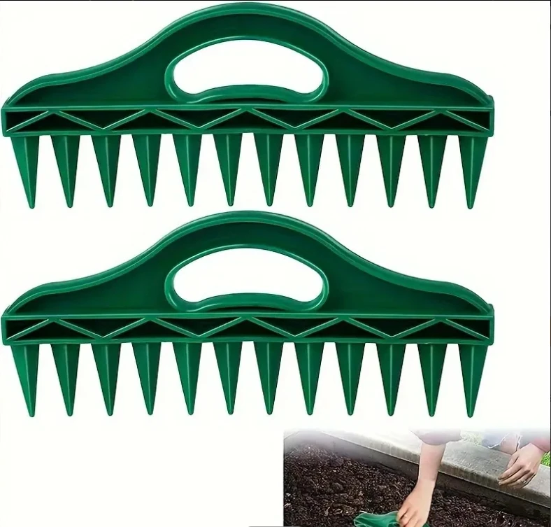 1 قطعة البذور البلاستيكية الخضراء وناخس التربة ، أداة فاصل بذور الحديقة اليدوية لزراعة الخضروات ، أداة بذر البذور
