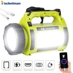 Luz LED de trabajo de 280W, lámpara recargable por USB, Banco de energía de 3600mAh, luz de emergencia, linterna de Camping, foco de luz de trabajo