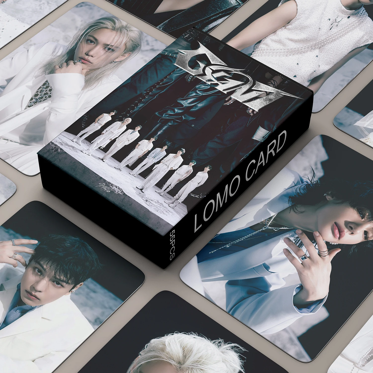 55 Tarjeta gigante especial del día de la banda de niño coreano Felix Hyunjin Tarjeta de onda coreana KPOP Tarjeta pequeña casera