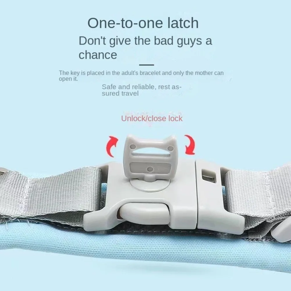 6.56ft Anti Verloren Pols Link Draaibare Kop Blauw Roze Polsbandje Leash met Sleutelslot Unisex Wandelen Accessoires Veiligheidsharnas voor