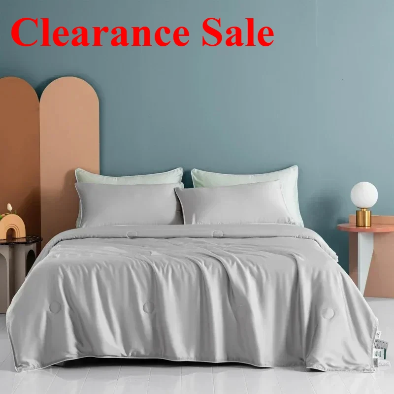 

New Cooling Blanket for Bed Soft Silky Air Condition Duvet Lightweight Cool Feel Summer Quilt Double Side Cold Fabric