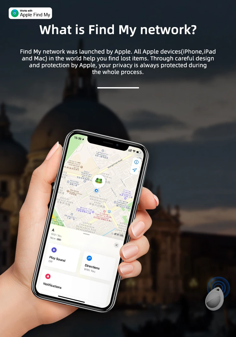 Timethinker pelacak GPS Bluetooth Tag udara bekerja dengan Apple Find My APP ITag Anti hilang Smart Tag pelacak Airtag untuk IOS untuk hewan peliharaan