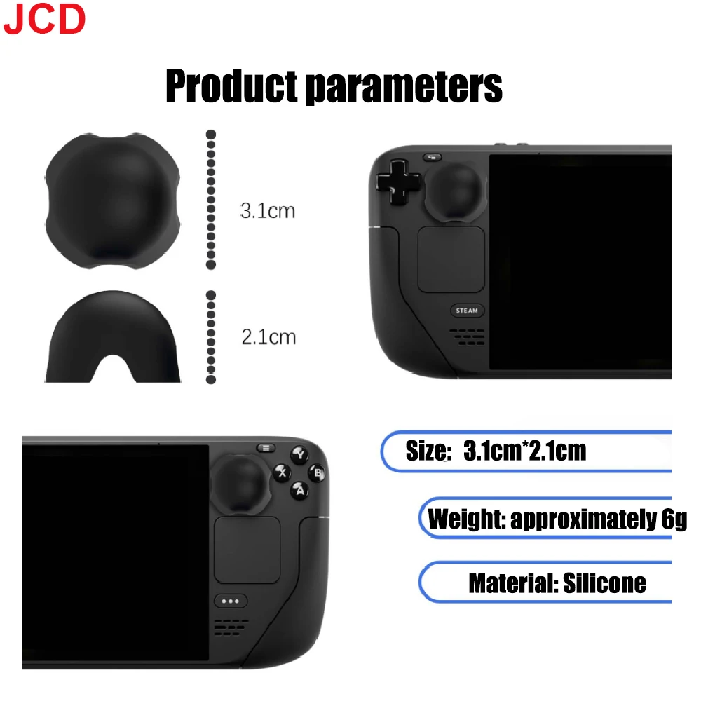 1 buah topi silikon tetap genggam dek uap untuk topi Joystick permainan dek uap tutup Game antiselip dan tahan aus