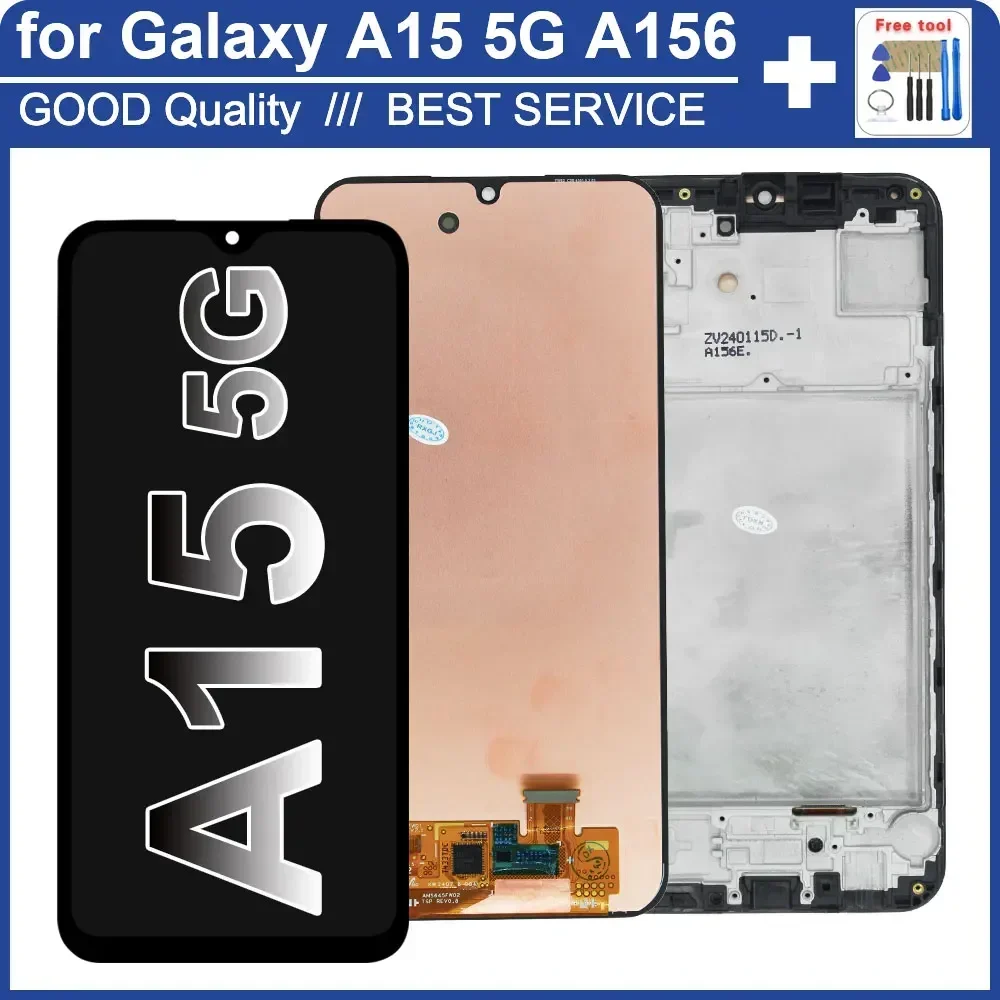 

AMOLED LCD for Samsung Galaxy A15 5G A156B LCD Display Touch Screen Digitizer Assembly for Samsung A15 5G A156P A156U A156E