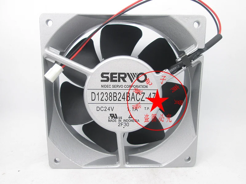 SERVO D1238B24BACZ-47 DC 24V 1.1A 120x120x38mm 2-Wire Server Cooling Fan