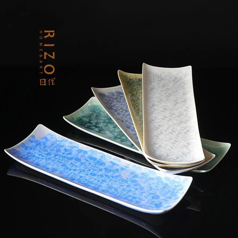 Japanese Kyku Shimizu Yaki Wer Crystal Long Dish Fruit Grilled Skewers Sushi