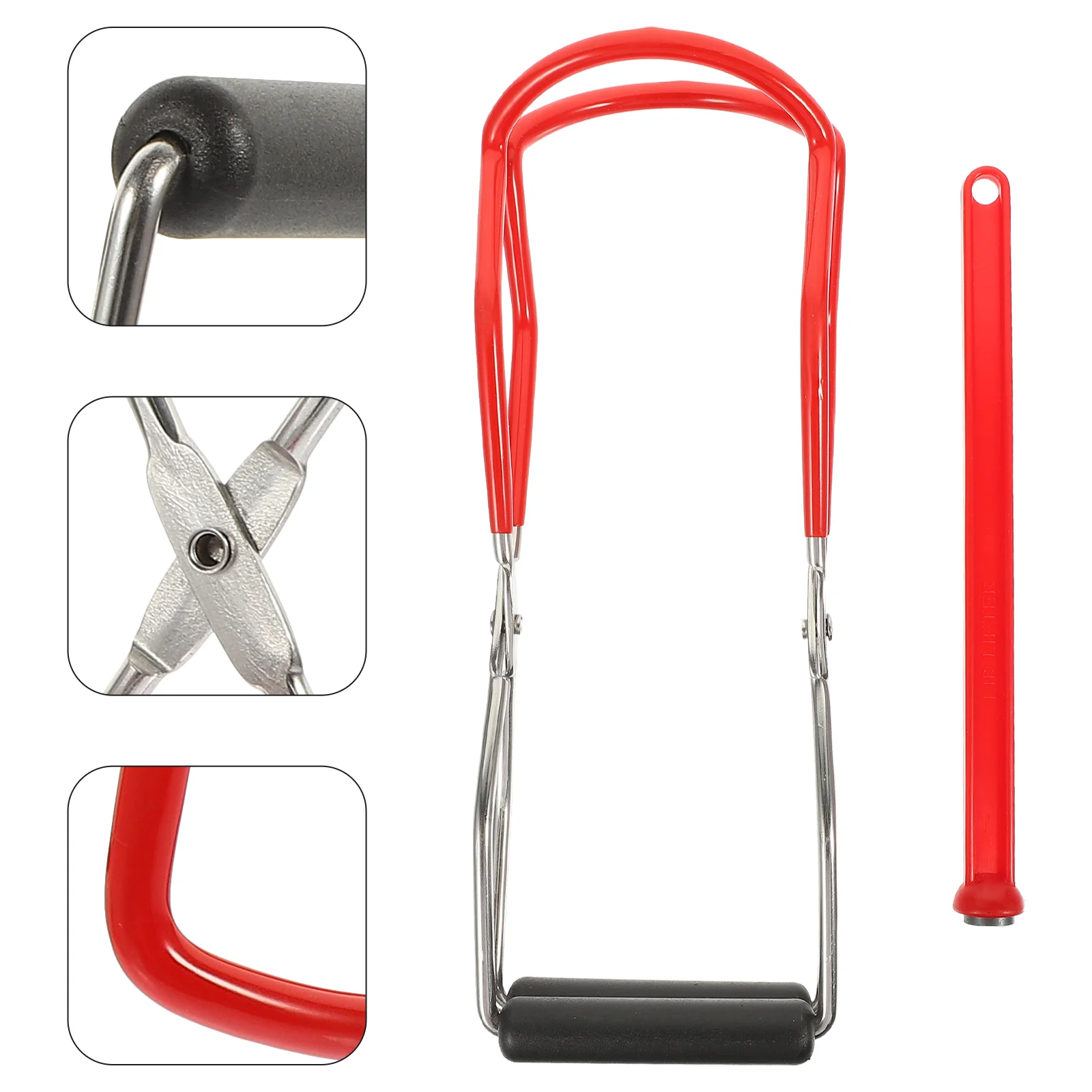 Tool Can Lifter Jar for Canning Tong Cam Kit Household Tools Red Lid Supplies Clearance