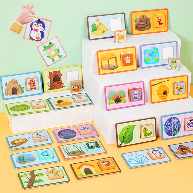 Children's Matching Games, Animal Scene Matching Toys, Children's Educational Early Games