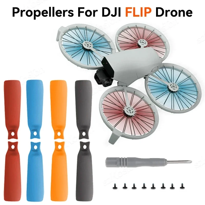 8 PCS Propeller Drone Blade Light Weight Quick Release Props Blade Screw Wing For DJI FLIP  Drone Accessories